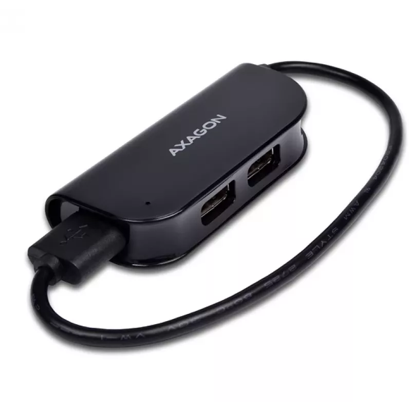 Axagon HUE-X4B Schnittstellen-Hub USB 2.0 480 Mbit/s Schwarz