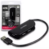 Axagon HUE-X4B Schnittstellen-Hub USB 2.0 480 Mbit/s Schwarz