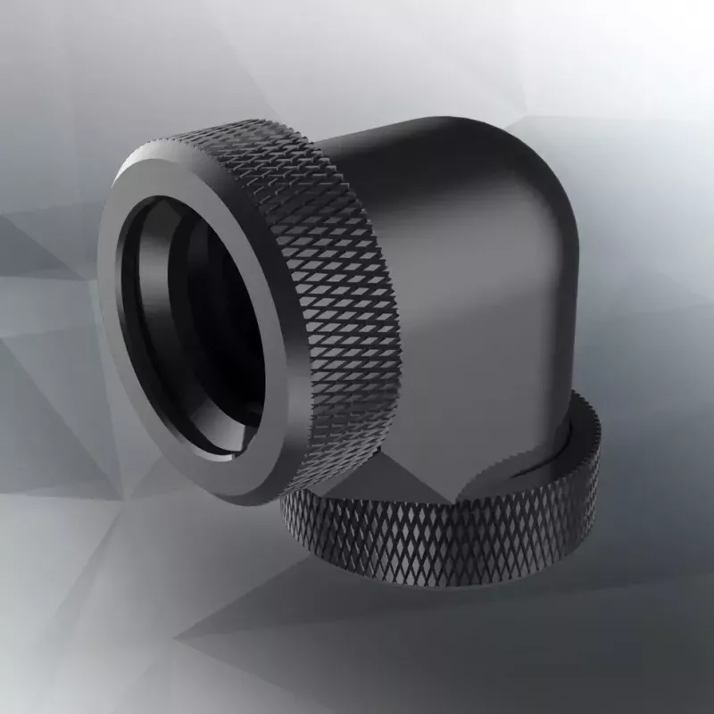 Anschlussstück RAIJINTEK PELIAS Messing Schwarz 23mm x 23mm x 33mm