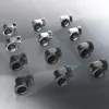 Anschlussstück RAIJINTEK PELIAS Messing Schwarz 23mm x 23mm x 33mm
