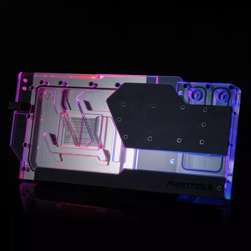 Wasserkühler + Backplate Phanteks Glacier G40 Acrylic Copper Schwarz Transparent