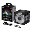 Lüfter ASUS TUF Gaming TR120 ARGB Reverse Triple Pack — 3×120 mm, 2200 U/min, PWM, 2,75 mmH2O, 16 LEDs, Schwarz