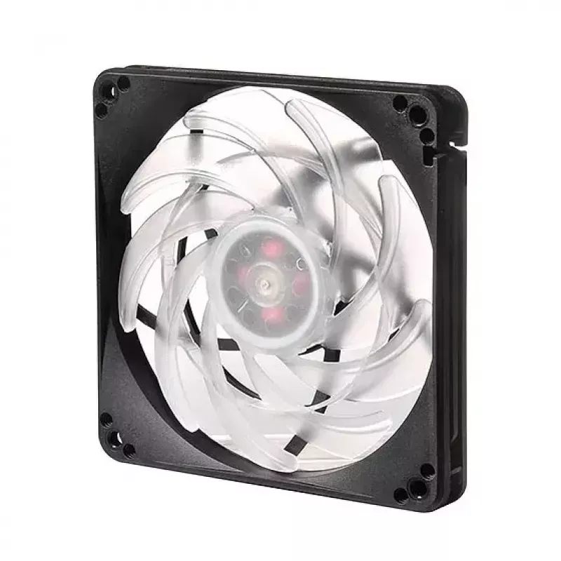 Luftkühler Silverstone FW124 für Computergehäuse, Schwarz, Weiß