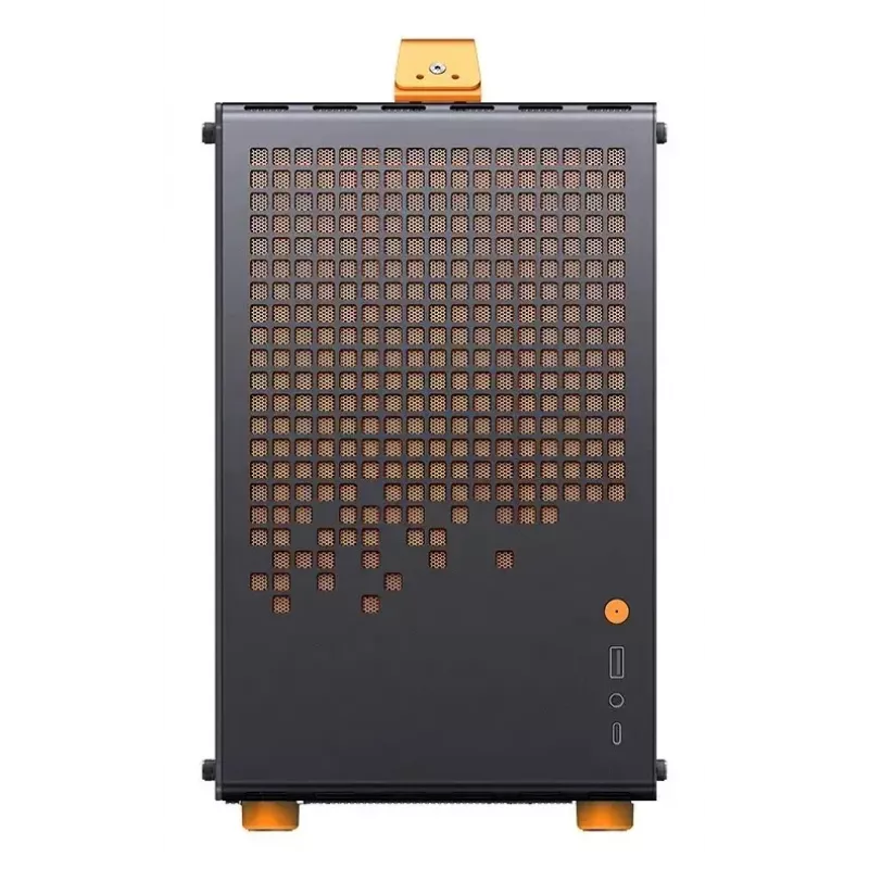 Computer-Gehäuse JONSPLUS MATX Handle Case Z20 – Schwarz-Orange