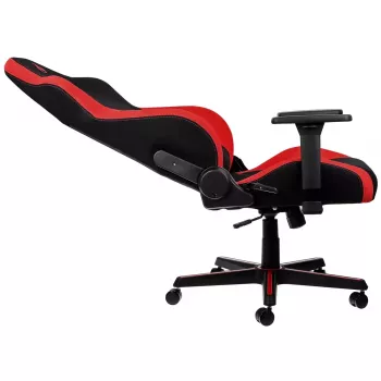 Gaming-Stuhl Nitro Concepts S300 mit Stoffbezug, höhenverstellbar 128–140 cm, Rückenlehnenbreite 56 cm, Stoffbezug (Schwarz/Rot)