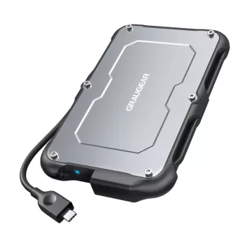 HDD/SSD-Gehäuse GRAUGEAR G-2502-C-10G 2,5 Zoll Schwarz Stahl 6 TB