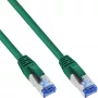 InLine Patchkabel S/FTP PiMF Cat.6A halogenfrei 500MHz grün 1m