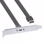 InLine PCI-Slotblende, USB-C auf USB 3.2 Frontpanel Key-A intern, 0,3 m