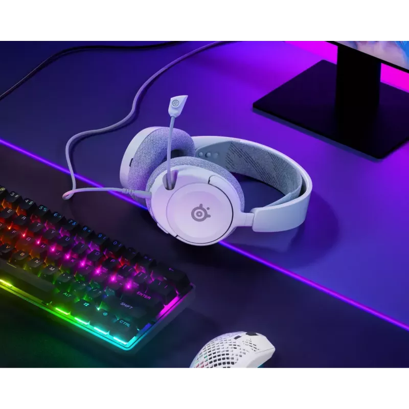 Headset STEELSERIES Arctis Nova 1 kabelgebunden 3,5 mm, binaural, weiß, 1,2 m Kabel, abnehmbar, Bügelmikrofon