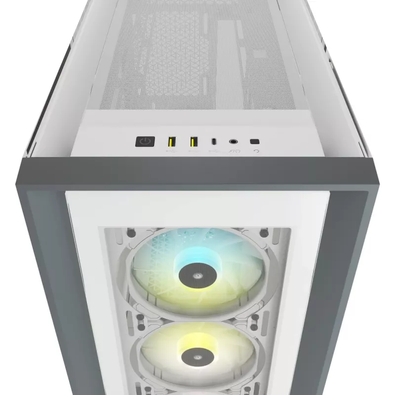 CORSAIR iCUE 5000X RGB - Tempered Glass Mid-Tower ATX PC Smart Case - Weiß