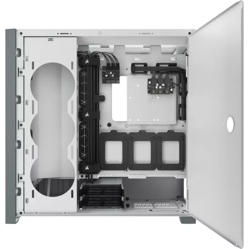 CORSAIR iCUE 5000X RGB - Tempered Glass Mid-Tower ATX PC Smart Case - Weiß