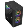 AeroCool Graphite v3 (Graphite-G-BK-v3) ACCM-PB24133.11 Midi-Tower-Gehäuse, ATX/MicroATX/Mini-ITX, Seitenteil aus gehärtetem Glas, ohne Netzteil, schwarz