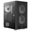 AeroCool Graphite v3 (Graphite-G-BK-v3) ACCM-PB24133.11 Midi-Tower-Gehäuse, ATX/MicroATX/Mini-ITX, Seitenteil aus gehärtetem Glas, ohne Netzteil, schwarz