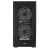 AeroCool Graphite v3 (Graphite-G-BK-v3) ACCM-PB24133.11 Midi-Tower-Gehäuse, ATX/MicroATX/Mini-ITX, Seitenteil aus gehärtetem Glas, ohne Netzteil, schwarz