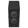 AeroCool Graphite v3 (Graphite-G-BK-v3) ACCM-PB24133.11 Midi-Tower-Gehäuse, ATX/MicroATX/Mini-ITX, Seitenteil aus gehärtetem Glas, ohne Netzteil, schwarz