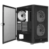 AeroCool Graphite v3 (Graphite-G-BK-v3) ACCM-PB24133.11 Midi-Tower-Gehäuse, ATX/MicroATX/Mini-ITX, Seitenteil aus gehärtetem Glas, ohne Netzteil, schwarz