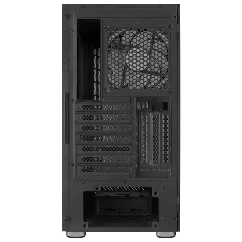 AeroCool Graphite v3 (Graphite-G-BK-v3) ACCM-PB24133.11 Midi-Tower-Gehäuse, ATX/MicroATX/Mini-ITX, Seitenteil aus gehärtetem Glas, ohne Netzteil, schwarz