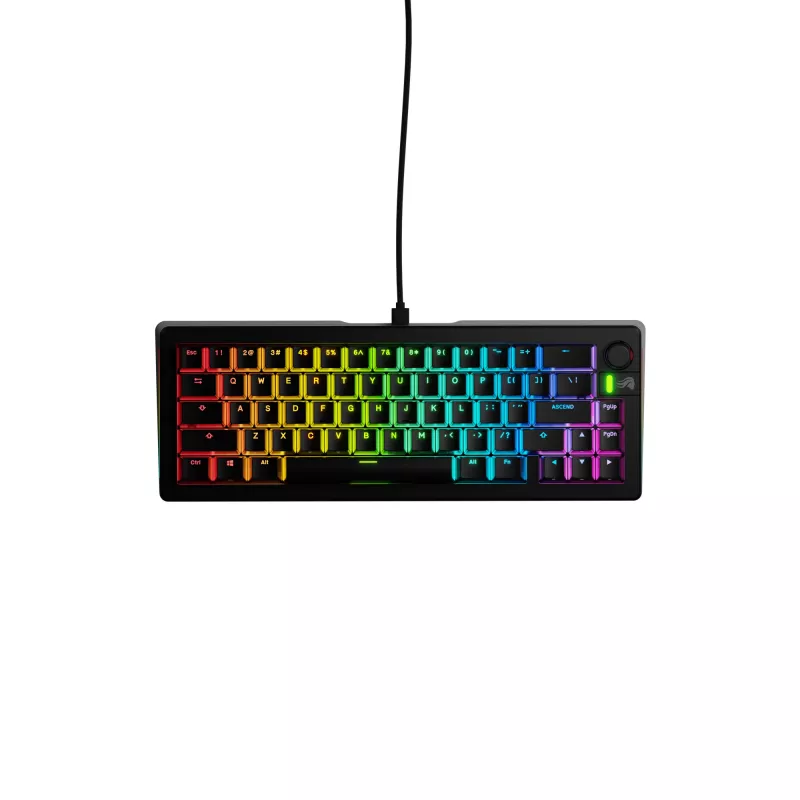 Mechanische Gaming-Tastatur GLORIOUS GMMK 3 65% Kabelgebunden USB, QWERTY US, RGB, Schwarz