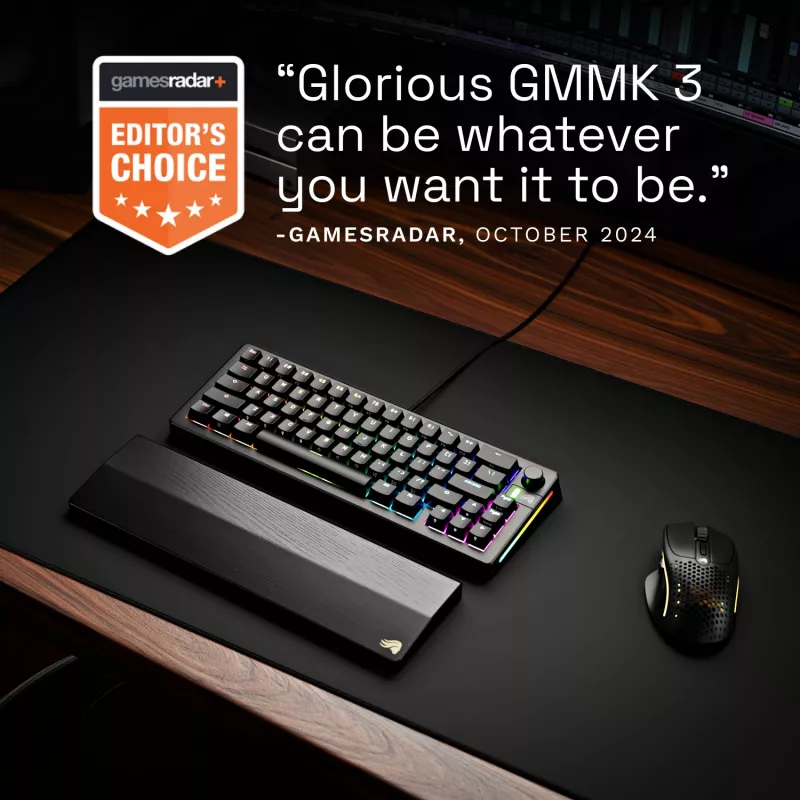 Mechanische Gaming-Tastatur GLORIOUS GMMK 3 65% Kabelgebunden USB, QWERTY US, RGB, Schwarz