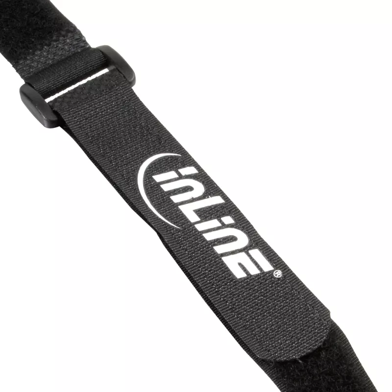 InLine Kabel strips hook-and-loop 20×200 mm, pack of 10, Schwarz