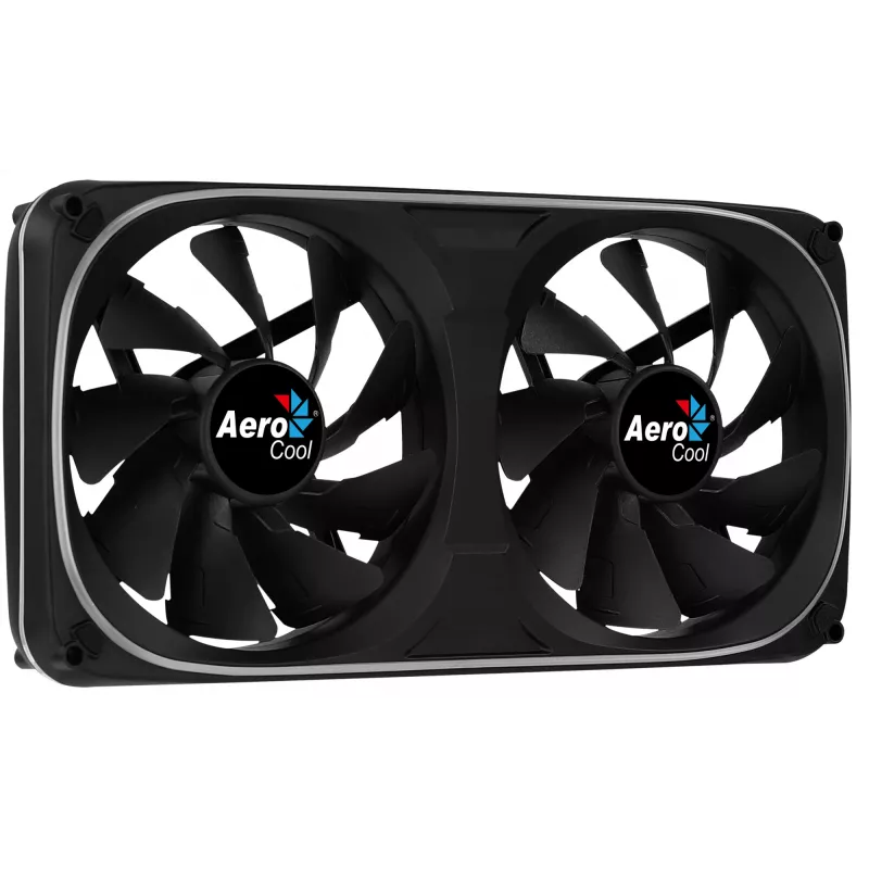 Aerocool ASTRO24 Dual Fan PC 12cm ARGB LED Antivibration Support Schwarz