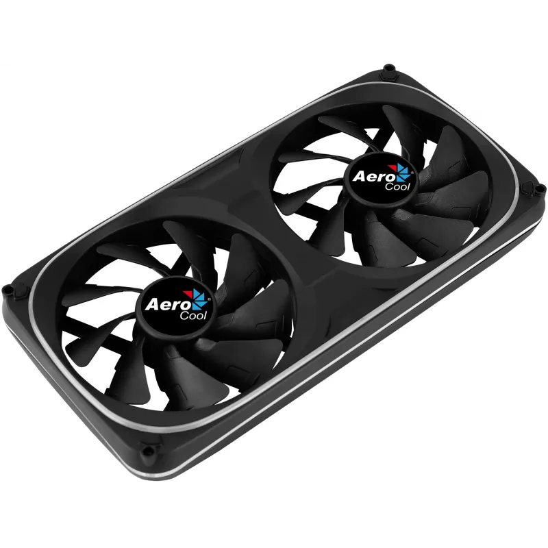 Aerocool ASTRO24 Dual Fan PC 12cm ARGB LED Antivibration Support Schwarz