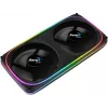 Aerocool ASTRO24 Dual Fan PC 12cm ARGB LED Antivibration Support Schwarz