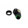 CPU/GPU-Flüssigkeitskühlungsanschluss BitsPower BP-MBE90RML Messing 90° drehbarer Adapter 1/4 Zoll Gewinde schwarz