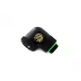 CPU/GPU-Flüssigkeitskühlungsanschluss BitsPower BP-MBE90RML Messing 90° drehbarer Adapter 1/4 Zoll Gewinde schwarz