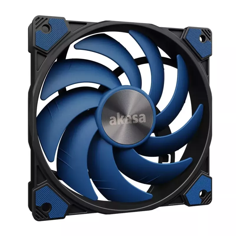 Lüfter Akasa ALUCIA SC Prozessorlüfter 14 cm Schwarz Blau Hydrodynamisches Gleitlager