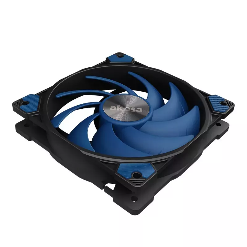Lüfter Akasa ALUCIA SC Prozessorlüfter 14 cm Schwarz Blau Hydrodynamisches Gleitlager