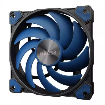 Lüfter Akasa ALUCIA SC Prozessorlüfter 14 cm Schwarz Blau Hydrodynamisches Gleitlager
