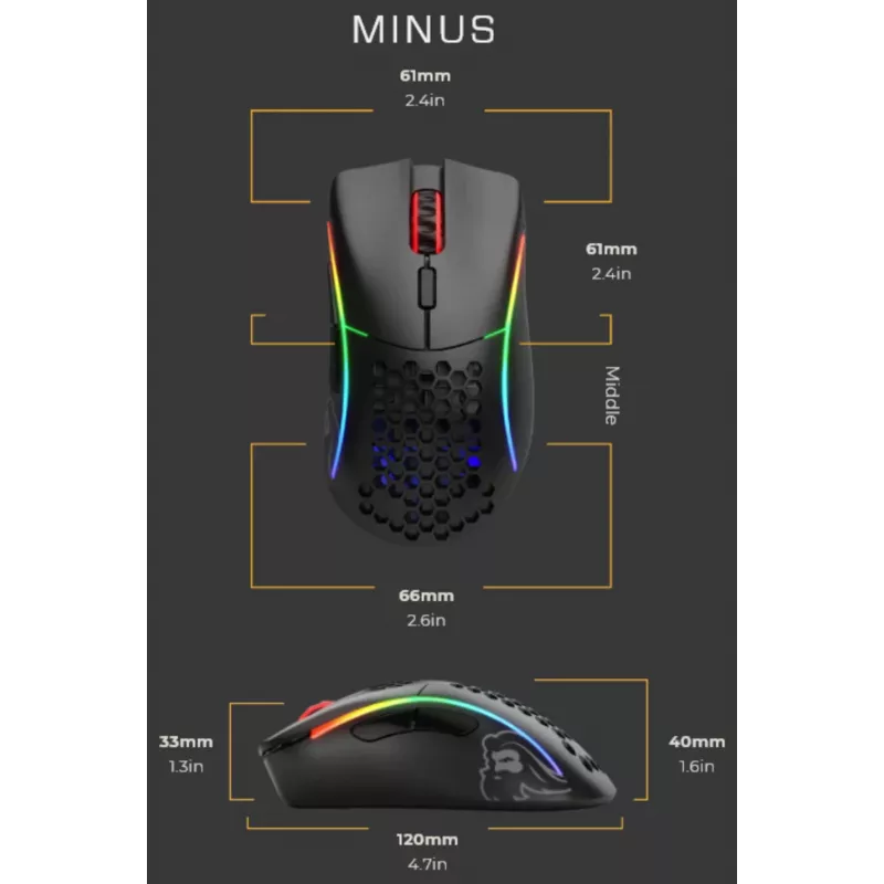 Maus Glorious PC Gaming Race Model D Minus USB Typ-A