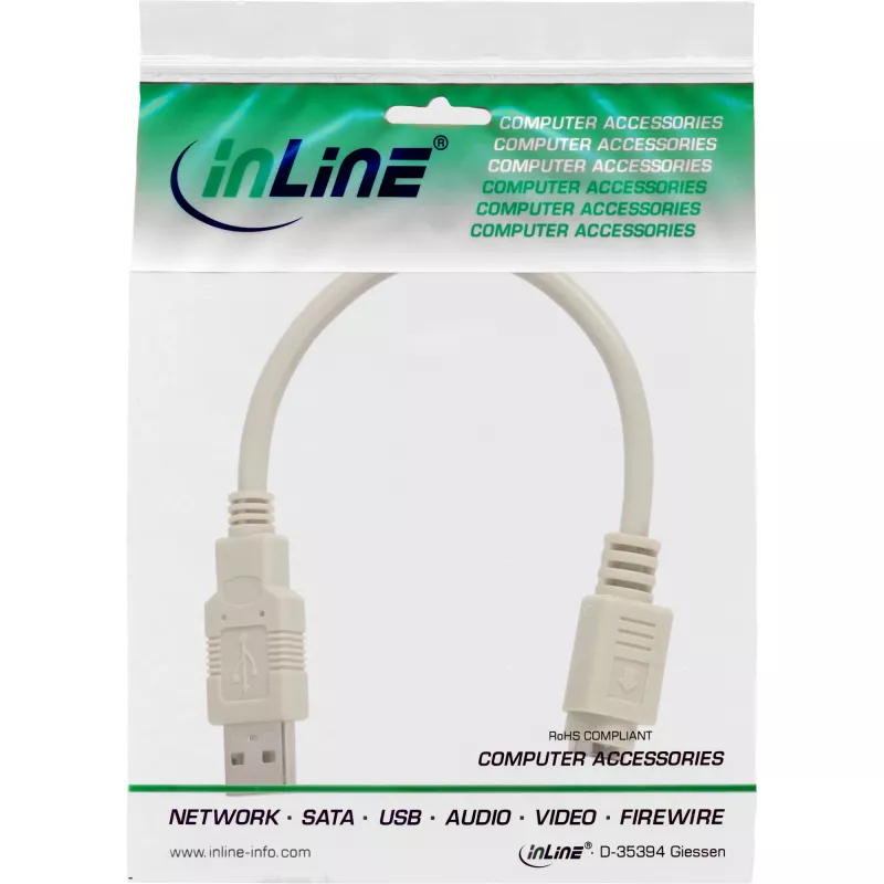 USB-Adapterkabel USB Typ A Stecker / PS/2 Buchse InLine 33102