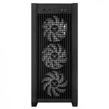 PC-Gehäuse ASUS TUF Gaming GT302 ARGB Midi Tower Schwarz — Hartglas, 3x140mm Front + 1x140mm Rückseite, USB-C