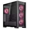 PC-Gehäuse ASUS TUF Gaming GT302 ARGB Midi Tower Schwarz — Hartglas, 3x140mm Front + 1x140mm Rückseite, USB-C