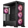 PC-Gehäuse ASUS TUF Gaming GT302 ARGB Midi Tower Schwarz — Hartglas, 3x140mm Front + 1x140mm Rückseite, USB-C