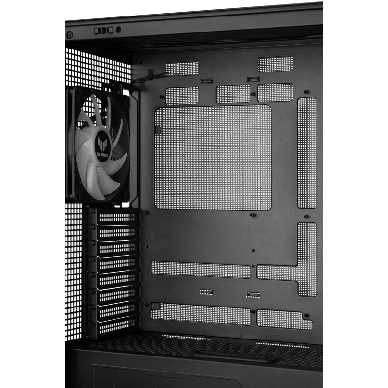 PC-Gehäuse ASUS TUF Gaming GT302 ARGB Midi Tower Schwarz — Hartglas, 3x140mm Front + 1x140mm Rückseite, USB-C