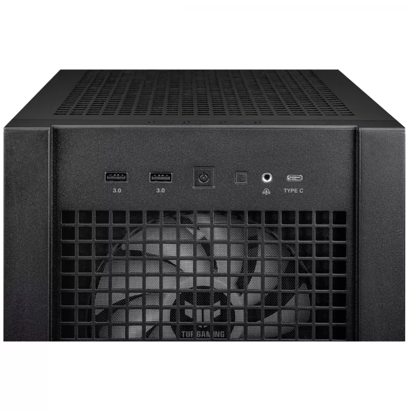 PC-Gehäuse ASUS TUF Gaming GT302 ARGB Midi Tower Schwarz — Hartglas, 3x140mm Front + 1x140mm Rückseite, USB-C