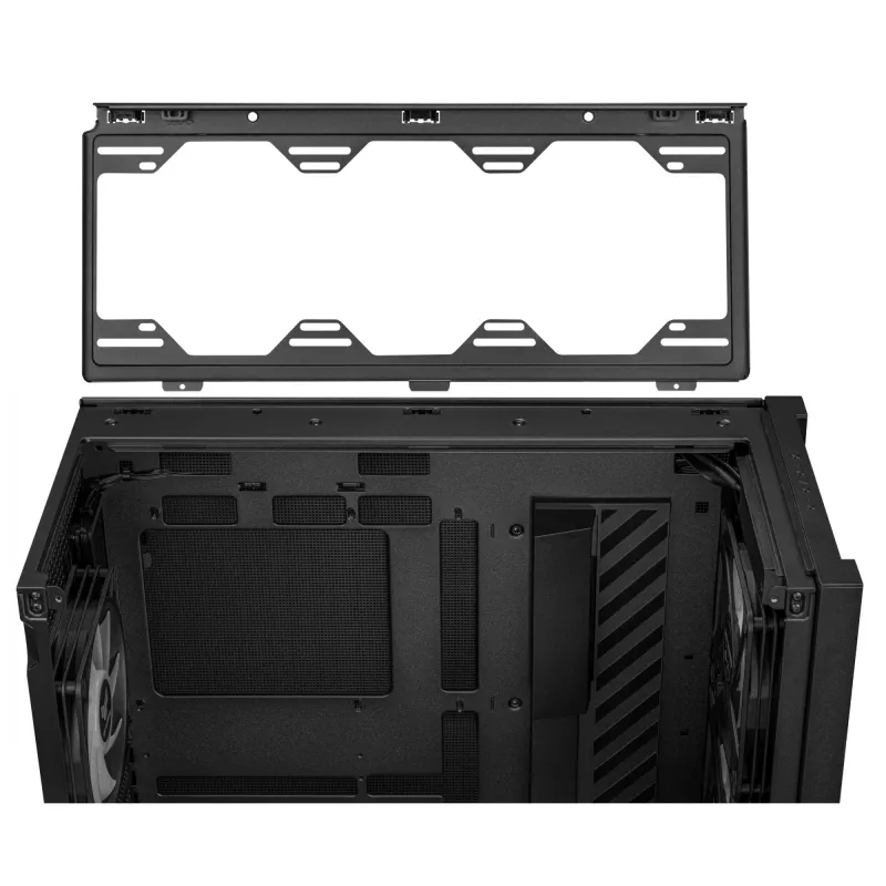 PC-Gehäuse ASUS TUF Gaming GT302 ARGB Midi Tower Schwarz — Hartglas, 3x140mm Front + 1x140mm Rückseite, USB-C