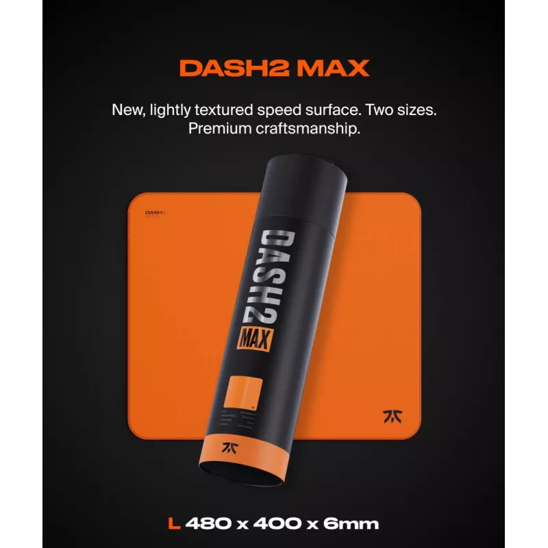 FNATIC Mauspad - Dash V2 Max L - Sonnenuntergangsorange