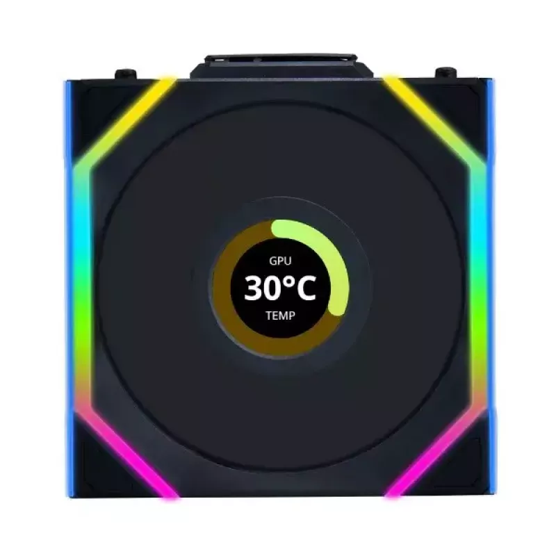 Fan Lian Li UNI FAN SL Wireless LCD 120 12 cm Schwarz 29,5 dB 50,08 cfm