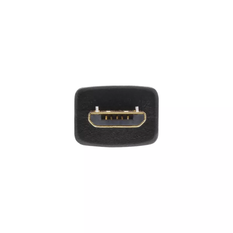 InLine Micro USB 2.0 Flachkabel USB A / Micro-B, schwarz / gold, 3m