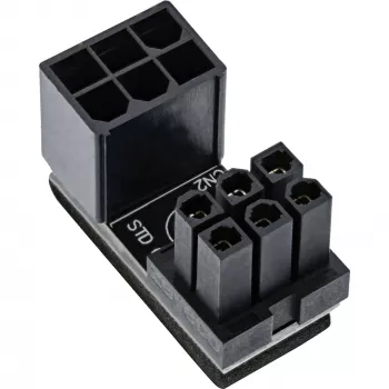 InLine Power-Adapter intern 180° ATX 6-Pin Stecker Buchse Schwarz 26636E