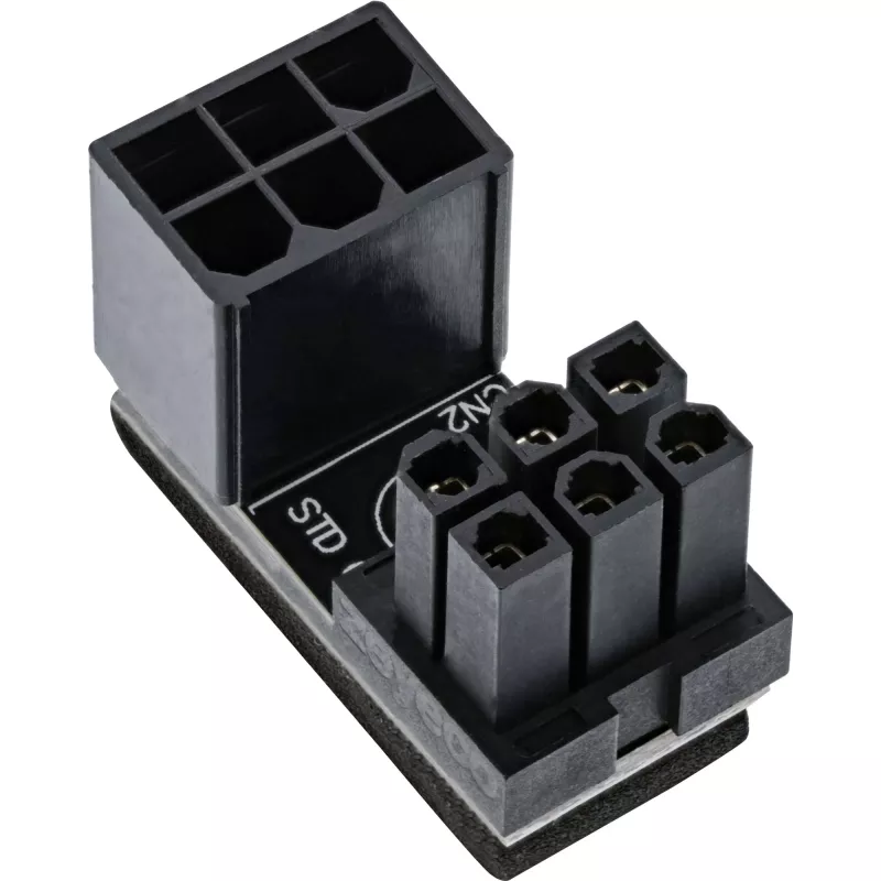 InLine Power-Adapter intern 180° ATX 6-Pin Stecker Buchse Schwarz 26636E