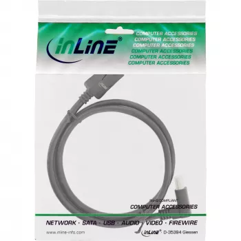 InLine DisplayPort 1.4 Kabel, 8K4K, nach oben abgewinkelt, schwarz/gold, 3m