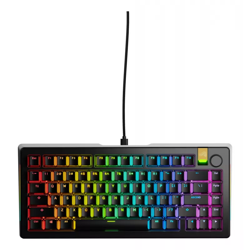 Mechanische Gaming-Tastatur GLORIOUS GMMK 3 PRO HE 75%, Kabelgebunden, USB, QWERTY, RGB, Schwarz