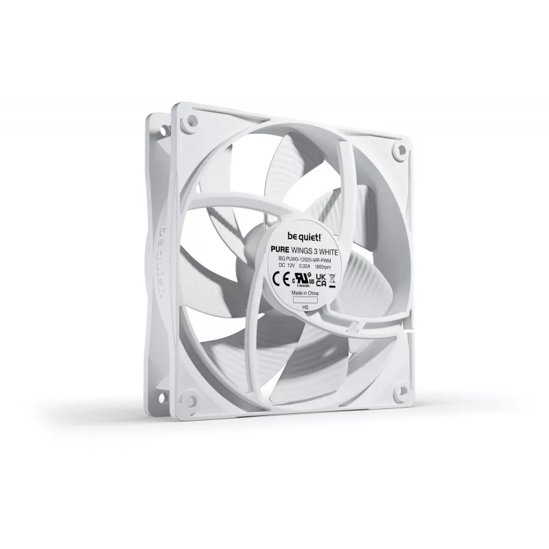 be quiet! Pure Wings 3 120mm PWM Weiß PC-Gehäuselüfter 12 cm 1 Stück