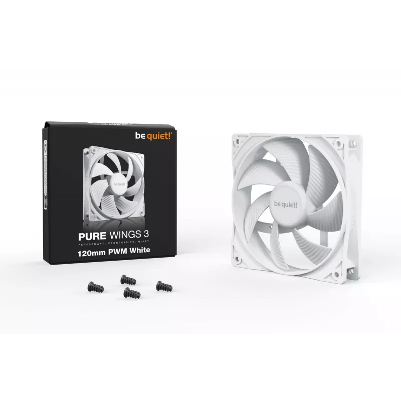 be quiet! Pure Wings 3 120mm PWM Weiß PC-Gehäuselüfter 12 cm 1 Stück