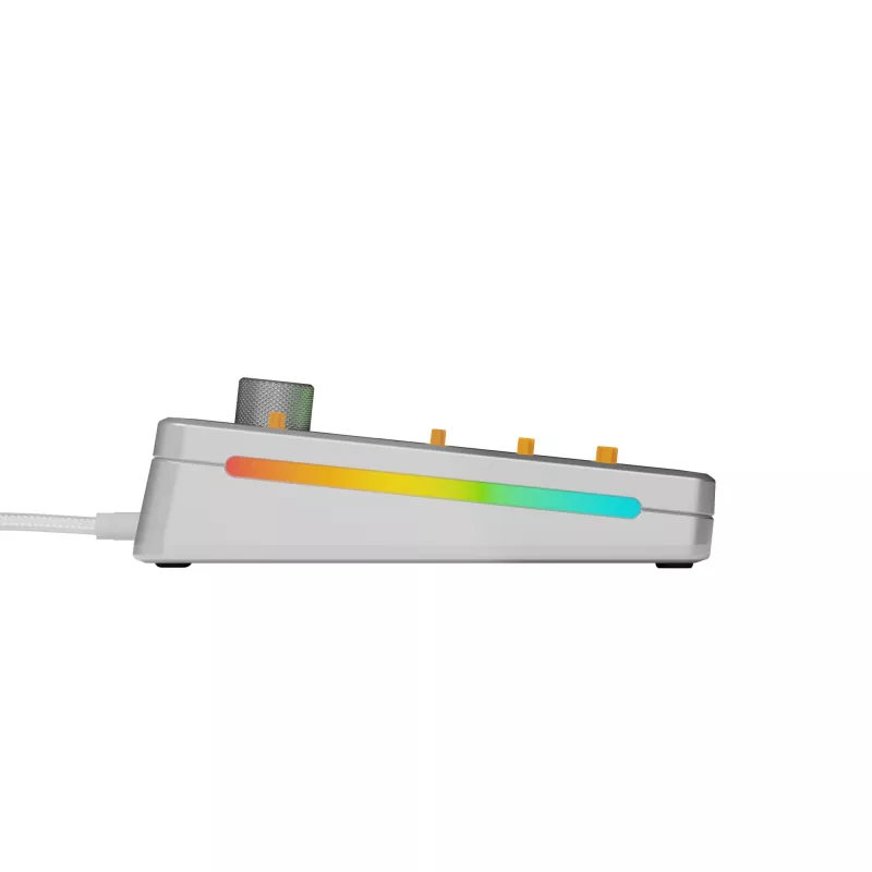 Mechanische Tastatur GLORIOUS GMMK 3 PRO 65% Barebones kabelgebunden Silber — 65% USB RGB, 2 m Kabel